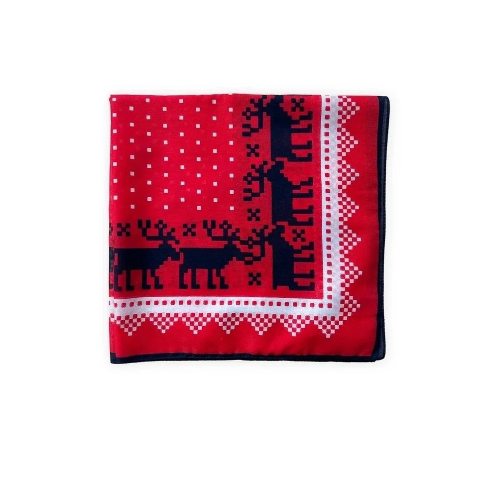 Vintage Norge‎ Reindeer Square Cotton Scarf Bandana 23